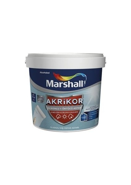 Akrikor Silikonlu Örtücü Dış Cephe Astarı 15 Lt (20 Kg)