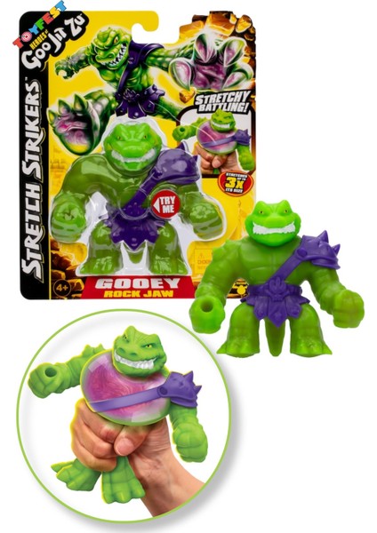 Goo Jit Zu Stretch Strikers Esnek Uzayan Yumuşak Tekli Figür Paket - Rock Jaw