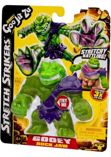 Goo Jit Zu Stretch Strikers Esnek Uzayan Yumuşak Tekli Figür Paket - Rock Jaw