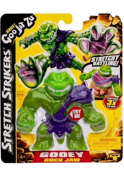 Goo Jit Zu Stretch Strikers Esnek Uzayan Yumuşak Tekli Figür Paket - Rock Jaw
