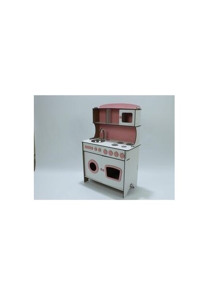 Pembe Ahşap Oyuncak Mutfak