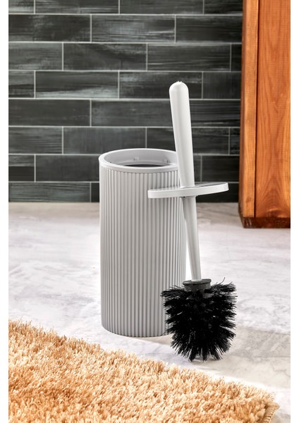 5 Parça Lüx Banyo Seti - Dekoratif Yuvarlak Pratik Kapak Çöp Kovası Diş Fırçalık Sabunluk Fırça Seti modelleri