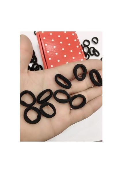 100 Adet Mini Örgü Havlu Kumaş Lastik Toka modelleri