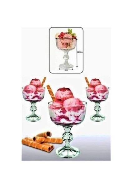 Cıtyglass Magnolya ve Dondurma Kasesi Cam 6 Lı Ayaklı fiyatları