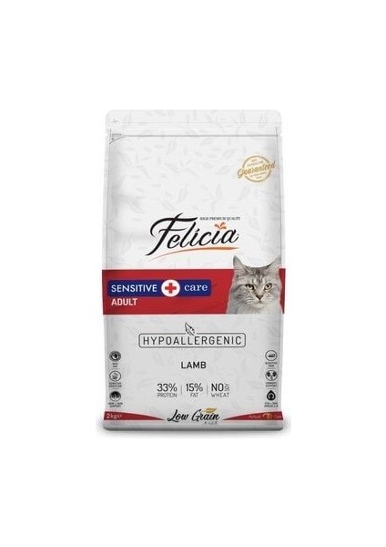 Düşük Tahıllı Hipoalerjenik Kuzu Etli Yetişkin Kedi Maması 2 kg