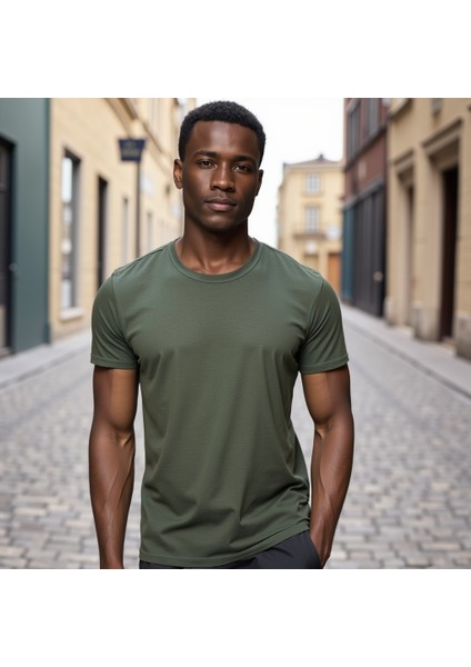 Basic Erkek Tişört Bisiklet Yaka modelleri