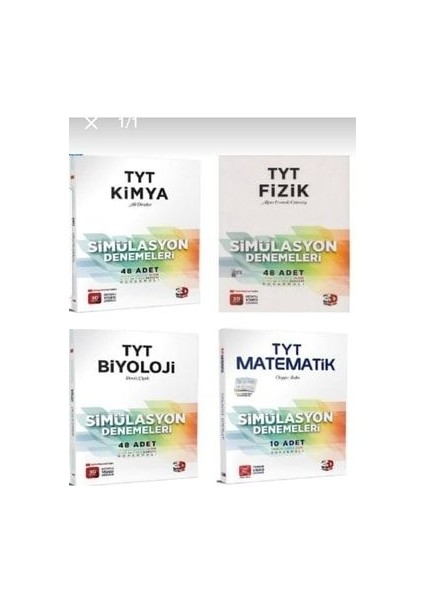 3D Tyt Matematik, Fizik, Kimya, Biyoloji Dörtlü Simülasyon Deneme Seti