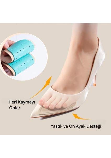 Ayakkabı Küçültme Pedi, Deri, Yüksek Topuklu Stiletto Ayakkabı Kaydırmaz Tabanlığı, 1 Çift