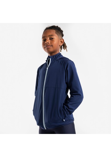 Kiprun Çocuk Koşu Rüzgarlığı - Lacivert/Gri - Kiprun Wind Jacket Jr
