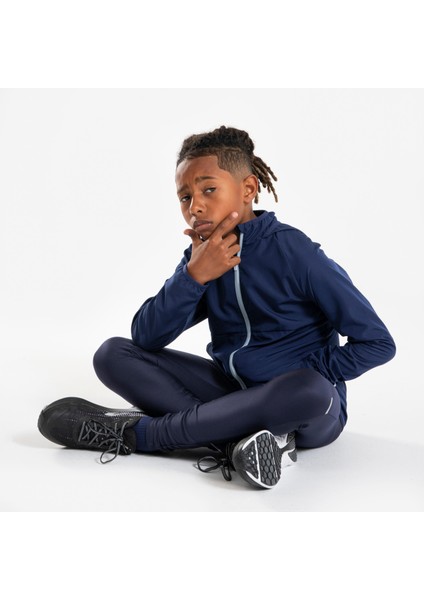 Kiprun Çocuk Koşu Rüzgarlığı - Lacivert/Gri - Kiprun Wind Jacket Jr