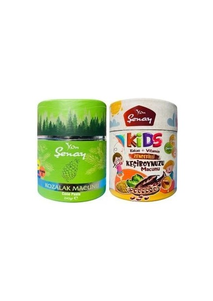 Şenay Kozalak Macunu 240G + Kids Zencefilli Keçiboynuzu Macunu 240G