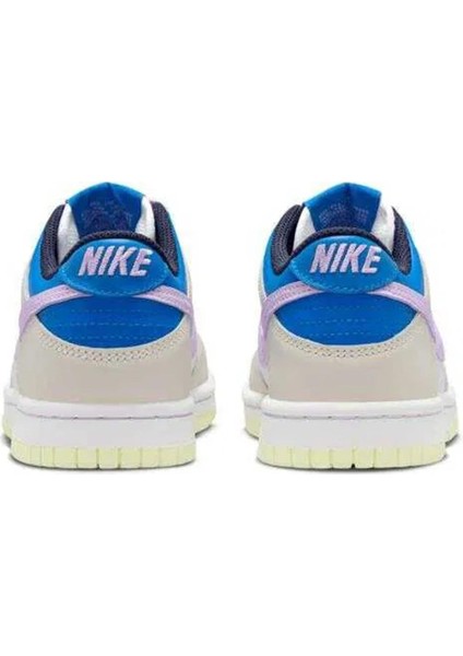 Dunk Low Gs Leather Unisex Sneaker Hakiki Deri Beyaz Mor Günlük Spor Ayakkabı
