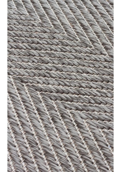 Mono Mno 02 Grey Kaymaz Tabanlı Jüt Dokulu Sisal Kilim
