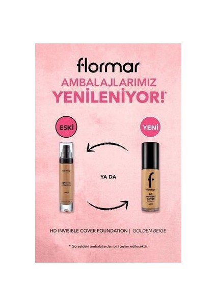 Doğal Bitişli Fondöten- Invisible Cover Hd Fdt. - 110 Golden Beige - 8682536059152 modelleri