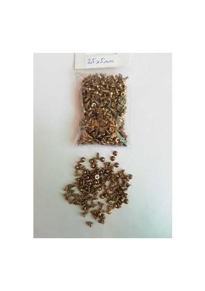 Menteşe, Ayak, Ağaç, Sunta Vidası Sarı 2,5 x 5mm 100GR