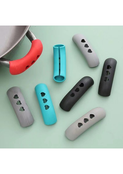 Gri 2 Adet Tarzı Silikon Tutacak Tutucu Fırın Eldivenleri Tencere Kılıfı Sıcaklık Dayanıklı Pot Sürme Kavrama Kızartma Dökme Demir Tava Için (Yurt Dışından) fiyatları