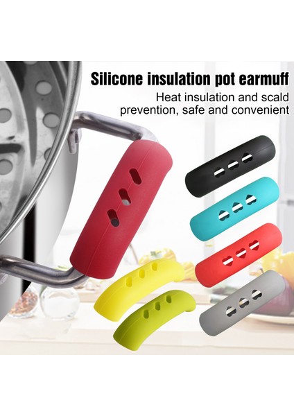 Gri 2 Adet Tarzı Silikon Tutacak Tutucu Fırın Eldivenleri Tencere Kılıfı Sıcaklık Dayanıklı Pot Sürme Kavrama Kızartma Dökme Demir Tava Için (Yurt Dışından) indirimleri