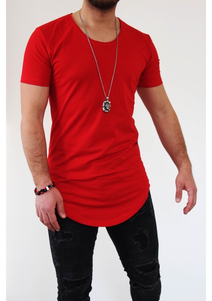 Erkek Long Fit Tişört - Long Tişört - Long Kesim Tişört - Oval Kesim Long Tişört - Uzun Kesim Erkek Tişört - Erkek Longline Tişört fırsatları