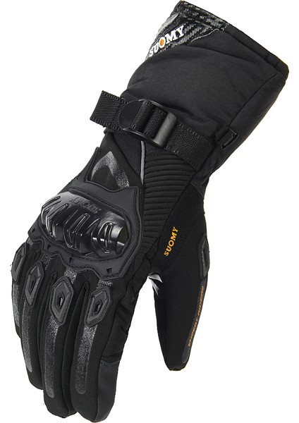 Wp-02 Siyah Eldiven Stili Xxl Kış Motosiklet Eldiveni Su Geçirmez Gant Moto Sıcak Erkek Tam Parmaklı Moto Eldiven Dokunmatik Ekranlı Guantes Motorcu Eldiveni (Yurt Dışından)