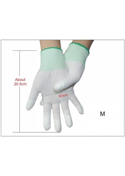4 Adet M Tarzı Serbest Dikiş Eldiveni 2 Çift Serbest Dikiş Eldiveni - Beyaz Naylon Dikiş Eldiveni, Tutma Ucu ile Zanaat ve Quilter Için (Yurt Dışından)
