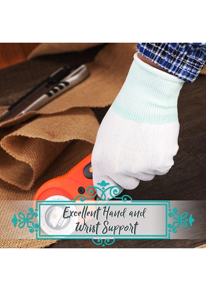 4 Adet M Tarzı Serbest Dikiş Eldiveni 2 Çift Serbest Dikiş Eldiveni - Beyaz Naylon Dikiş Eldiveni, Tutma Ucu ile Zanaat ve Quilter Için (Yurt Dışından) fırsatları