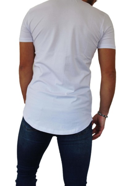 Erkek Long Fit Tişört - Long Tişört - Long Kesim Tişört - Oval Kesim Long Tişört - Uzun Kesim Erkek Tişört - Erkek Longline Tişört modelleri