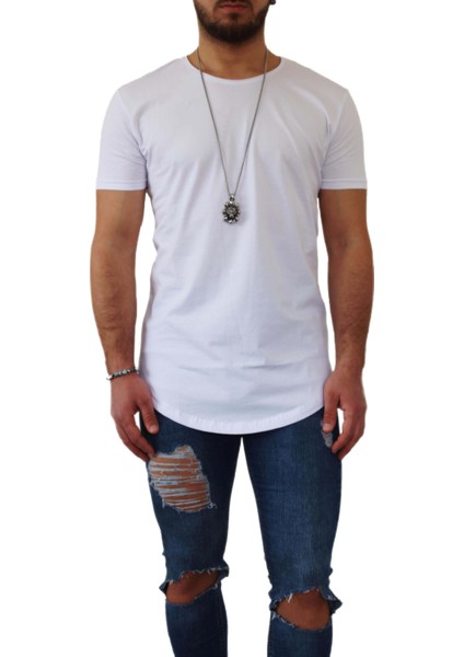 Erkek Long Fit Tişört - Long Tişört - Long Kesim Tişört - Oval Kesim Long Tişört - Uzun Kesim Erkek Tişört - Erkek Longline Tişört fırsatları