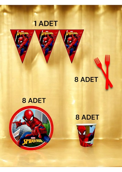 8 Kişilik Spiderman Temalı S Paket - Doğum Günü Parti ve Eğlenceli Etkinlikler fiyatları