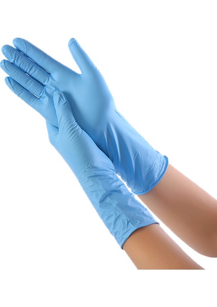 Mavi 20 Adet Tarzı M Boyutu Tek Kullanımlık Kauçuk Nitril Lateks Ev Işleri Mutfak Uzatılmış ve Kalın Temiz Eldivenler (Yurt Dışından) modelleri