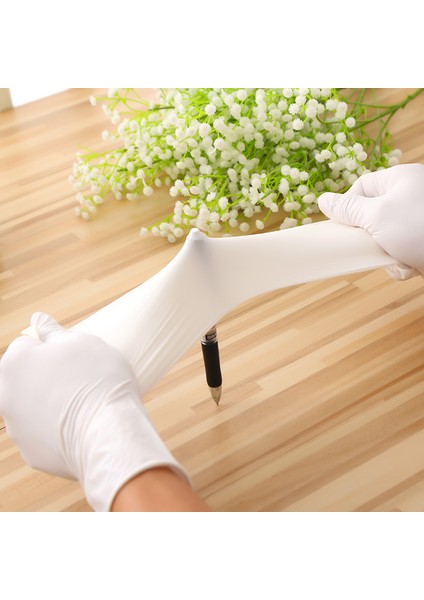 Mavi 20 Adet Tarzı M Boyutu Tek Kullanımlık Kauçuk Nitril Lateks Ev Işleri Mutfak Uzatılmış ve Kalın Temiz Eldivenler (Yurt Dışından) indirimleri