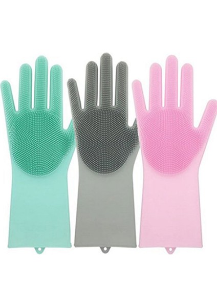Yeşil Tarzı 1 Çift Bulaşık Yıkama Temizlik Eldiveni Sihrili Silikon Kauçuk Bulaşık Yıkama Eldiveni Ev Temizleyici Mutfak Temizleme Aracı Sünger (Yurt Dışından) fırsatları