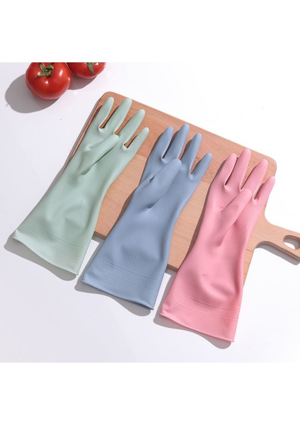 Pembe 3 Çift Tarzı M Boyutu Ev Yıkama Eldiveni Erkek ve Kadın Su Geçirmez Ekstra Kalın Dayanıklı Mevsimler Temizlik Mutfak Çamaşır Lastik (Yurt Dışından) fiyatları