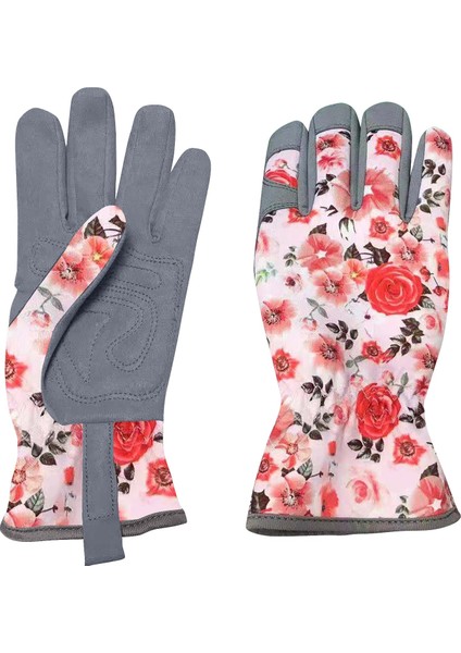 Yeşil Stil Gardırop Eldiven ile Dana Derisi Süet Bahçe Eldiveni Kazma Bitki Dayanıklı Su Geçirmez Iş Eldiveni Açık Alan Günlük Iş (Yurt Dışından)