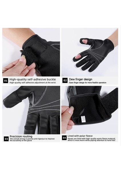 Mavi Stil L Boyutu Kış Çok Fonksiyonlu Sıcak Balıkçılık Eldivenleri 3 Parmaklı Açık Hava Termal Polar Kaymaz Dayanıklı Tam Parmak Balıkçılık Eldivenleri (Yurt Dışından) modelleri