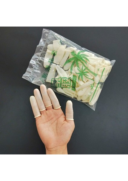 Beyaz Stil M Boyutu Kalınlaştırılmış Kaymaz Parmak Eldiveni Tek Kullanımlık Lateks Parmak Kılıfları Koruyucu Sağlık Zararsız Nokta Not Parmak Setleri (Yurt Dışından)