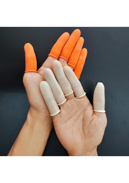 Beyaz Stil M Boyutu Kalınlaştırılmış Kaymaz Parmak Eldiveni Tek Kullanımlık Lateks Parmak Kılıfları Koruyucu Sağlık Zararsız Nokta Not Parmak Setleri (Yurt Dışından) fiyatları