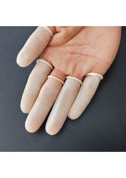 Beyaz Stil M Boyutu Kalınlaştırılmış Kaymaz Parmak Eldiveni Tek Kullanımlık Lateks Parmak Kılıfları Koruyucu Sağlık Zararsız Nokta Not Parmak Setleri (Yurt Dışından) fırsatları