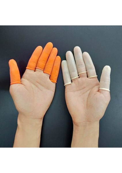 Beyaz Stil M Boyutu Kalınlaştırılmış Kaymaz Parmak Eldiveni Tek Kullanımlık Lateks Parmak Kılıfları Koruyucu Sağlık Zararsız Nokta Not Parmak Setleri (Yurt Dışından) indirimleri