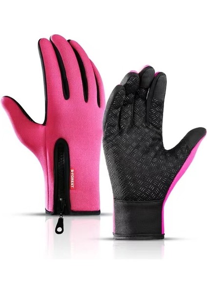 S6 Tarzı S Beden 2023 Yeni Erkek ve Kadın Dokunmatik Ekran Eldiveni Kış Sıcak Tüm Parmak Eldiven Bisiklet Kayak Açık Kamp Yürüyüş Motosiklet (Yurt Dışından)