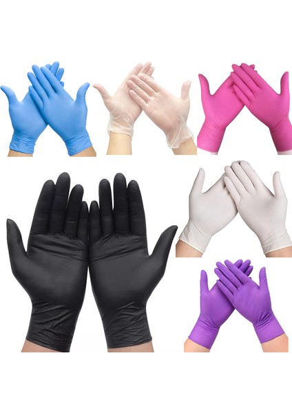 150G Pembe Eldiven Tarzı Xxl Siyah Eldivenler Tozsuz Lateks Mutfak Ev Temizliği Bahçe Saç Kesimi Makyaj Balık Tutma Bulaşık Yıkama Tek Kullanımlık Su Geçirmez (Yurt Dışından) fırsatları