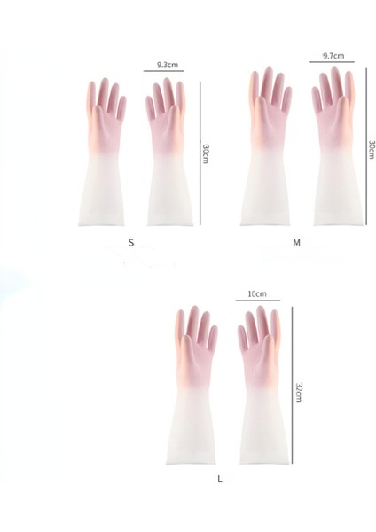 Pembe Tarzı S Beden Lateks Bulaşık Eldiveni Ekstra Uzun Kalın Kaymaz Dayanıklı Mutfak Ev Işleri Temizlik Araba Yıkama Giysi Kauçuk Eldivenler (Yurt Dışından) fırsatları