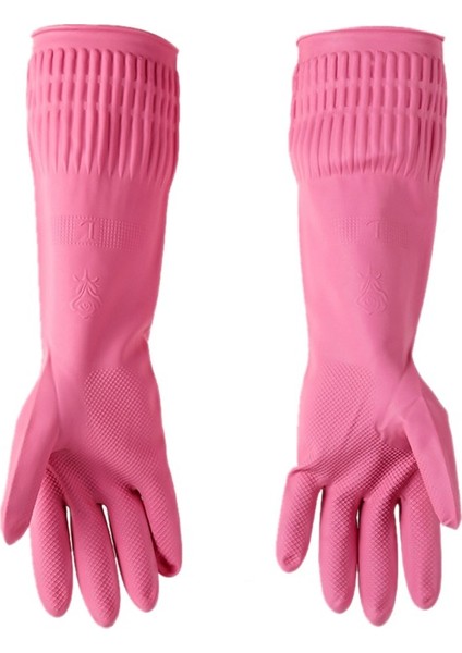 Pembe Tarzı M Boyutu Lateks Temizlik Eldiveni Mutfak Eldiveni Ince Su Geçirmez Bulaşık Eldiveni Ev Eldiveni 1 Çift Evde Bulaşık Yıkama Çamaşır Eldiveni (Yurt Dışından)
