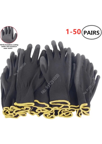 Siyah 30 Çift Stili Xl Boyutu Nitril Güvenlik Kaplamalı Iş Eldivenleri, Pu Eldivenler ve Avuç Kaplamalı Mekanik Iş Eldivenleri - Ce EN388 (Yurt Dışından) fiyatları