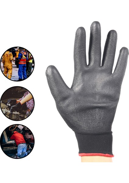 Siyah 30 Çift Stili Xl Boyutu Nitril Güvenlik Kaplamalı Iş Eldivenleri, Pu Eldivenler ve Avuç Kaplamalı Mekanik Iş Eldivenleri - Ce EN388 (Yurt Dışından) modelleri