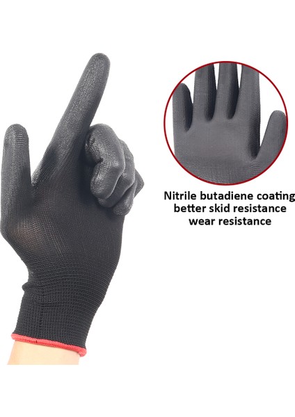 Siyah 30 Çift Stili Xl Boyutu Nitril Güvenlik Kaplamalı Iş Eldivenleri, Pu Eldivenler ve Avuç Kaplamalı Mekanik Iş Eldivenleri - Ce EN388 (Yurt Dışından) indirimleri
