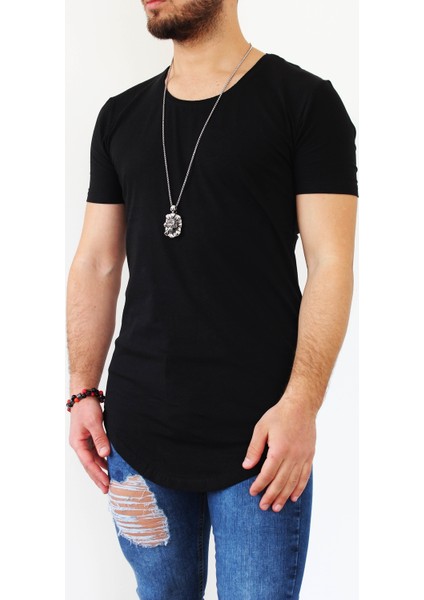 Erkek Long Fit Tişört - Long Tişört - Long Kesim Tişört - Oval Kesim Long Tişört - Uzun Kesim Erkek Tişört - Erkek Longline Tişört modelleri