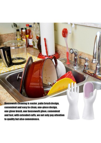 Mor Tarzı Bulaşık Temizleme Eldiveni Kaymaz Mutfak Eldiveni Bulaşık Yıkama Dayanıklı Sünger Eldiven Mutfak Banyo Ev Işleri Için (Yurt Dışından) fırsatları