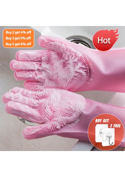 Gri Tarzı 2 Adet Çok Fonksiyonlu Silikon Temizlik Eldiveni Mutfak Ev Için Bulaşık Yıkama Eldiveni Silikon Bulaşık Eldiveni (Yurt Dışından) fiyatları