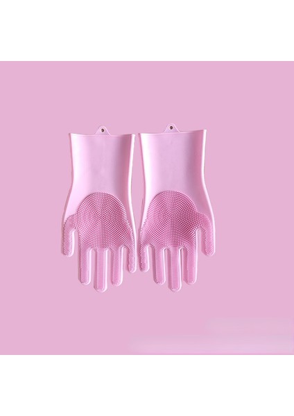 Pembe Tarzı 130G 1 Çift Bulaşık Yıkama Temizlik Eldiveni Silikon Kauçuk Sünger Eldiven Ev Temizleme Aracı Mutfak Temizlik Araçları (Yurt Dışından)