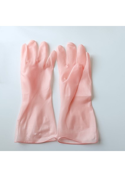 Pembe Tarzı L(9-10CM) Renkli Şeker Lastik Eldiven Ev Mutfak Temizlik Araçları Dayanıklı Güvenlik Koruyucu Eller Kaymaz Su Geçirmez Yıkama Eldiveni (Yurt Dışından)
